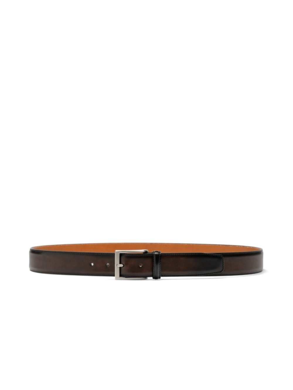Magnanni Viento Leather Belt in Mid Brown Made In Spain 46 NWT